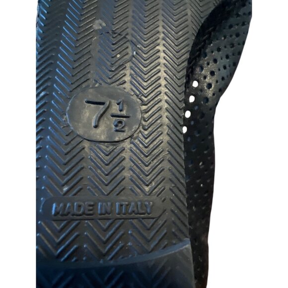 Melucci Womens Black Perforated Peep-Toe Wedge Shoes Size 7.5 - Picture 6 of 8